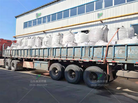 济南40吨铁碳填料发货现场